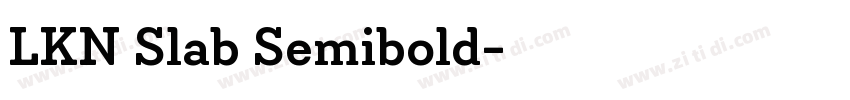 LKN Slab Semibold字体转换